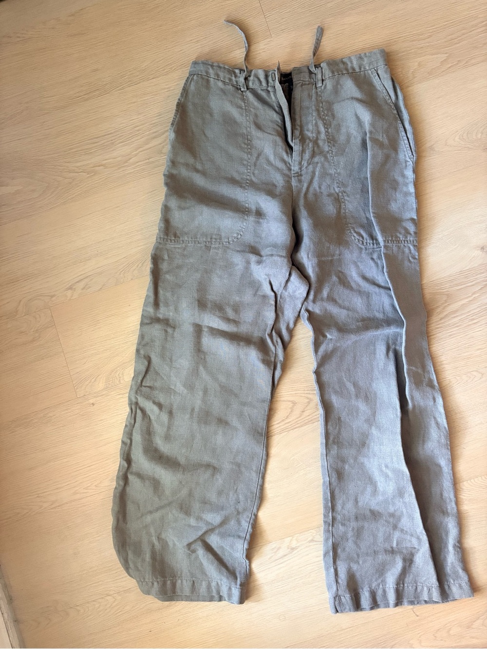 Vintage Banana Republic 100% linen Women's pants in Olive/Gray size 8